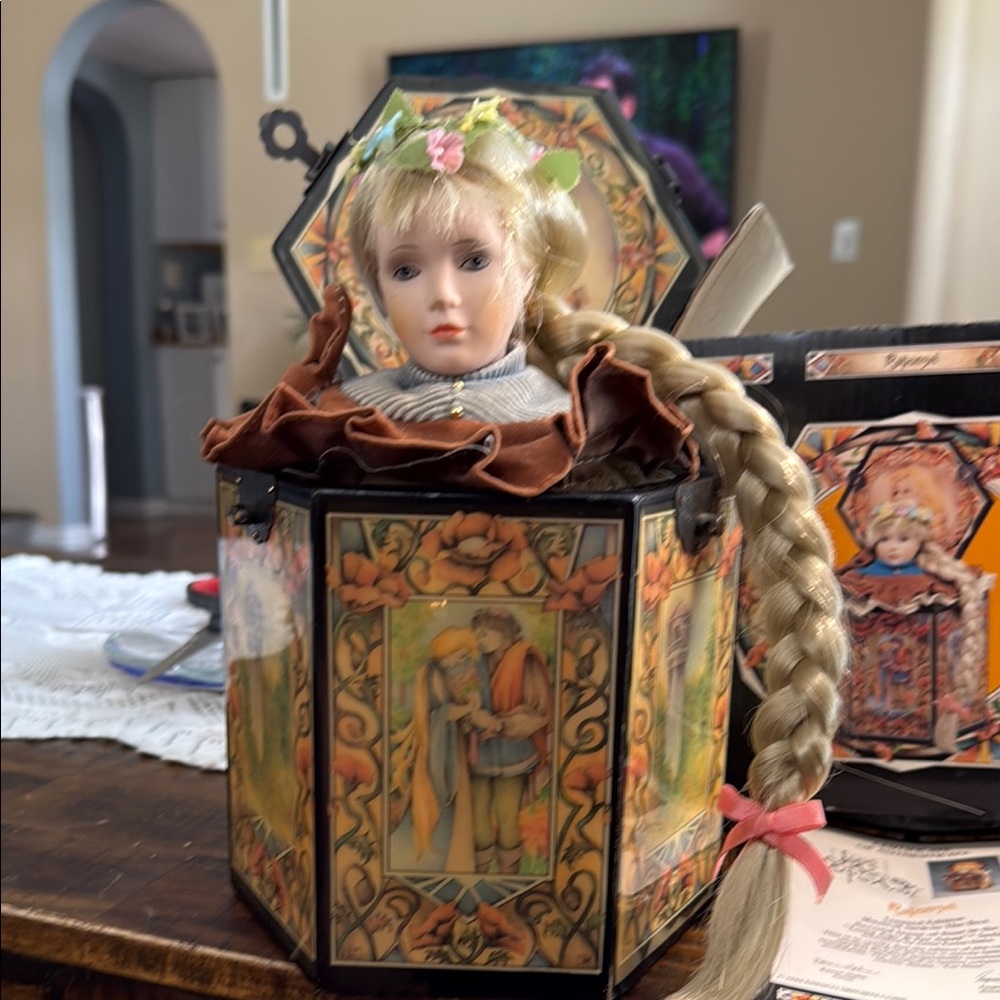 Enesco Rapunzel Musical Box with Colorful Design